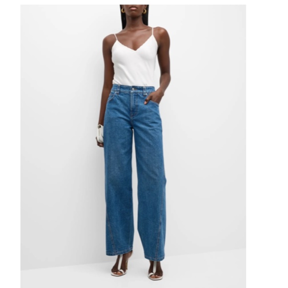 A.L.C. Abbott Straight Jeans Size 26 Medium Wash - Picture 3 of 16